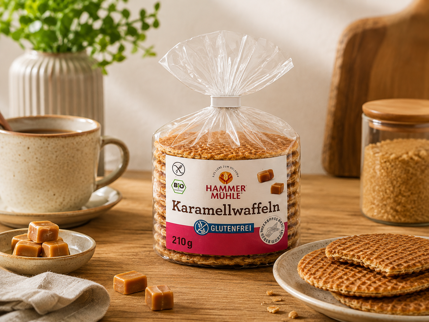 Bezlepkové karamelové BIO vafle, eshop.celiakarna.cz